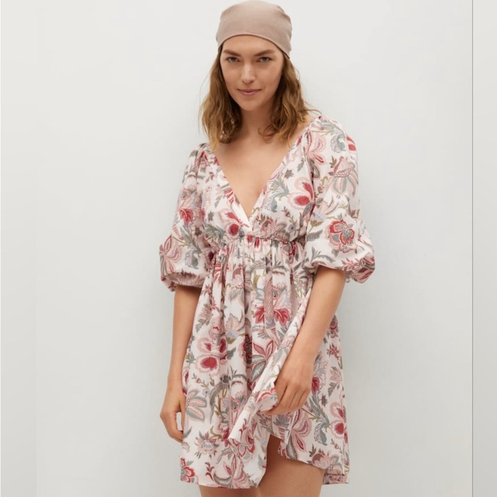 MANGO CHUFY printed dress XS